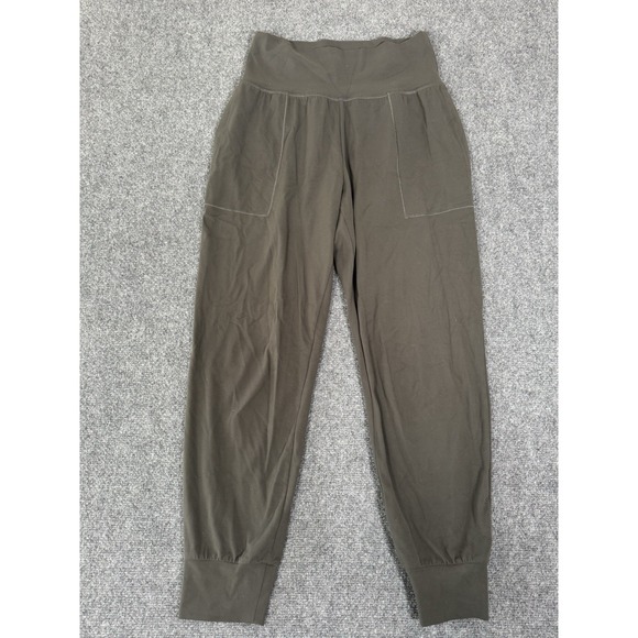 Athleta Pants - Athleta Salutation Jogger Pants Womens Small Gray Logo Yoga Stretch High Rise